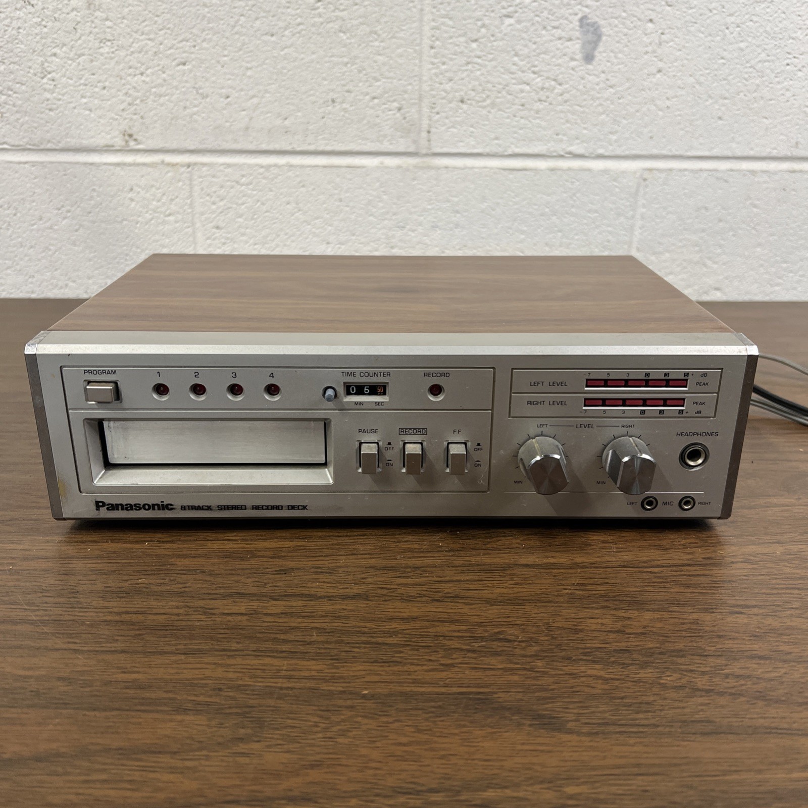 Vintage Panasonic 8 Track Player/Recorder Model RS-856 For Parts