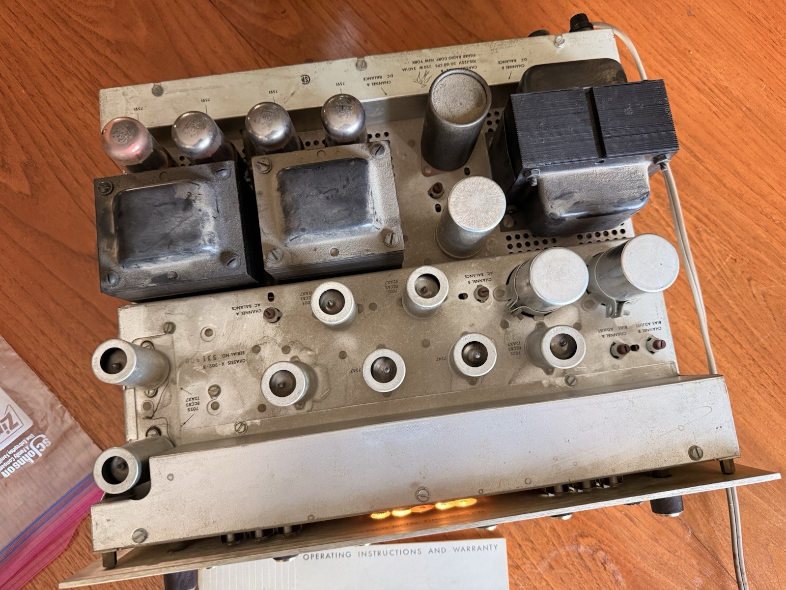 Fisher X-202-B Integrated Tube Amplifier Works!