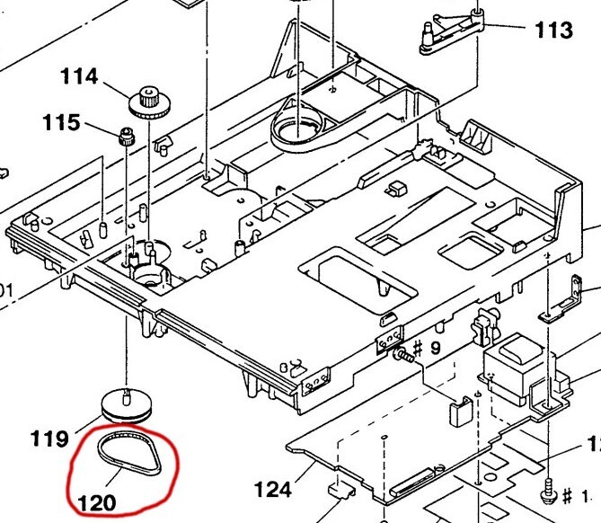 Replacement Belt Kit for Sony 5-Disc CD Changers 1991-1999