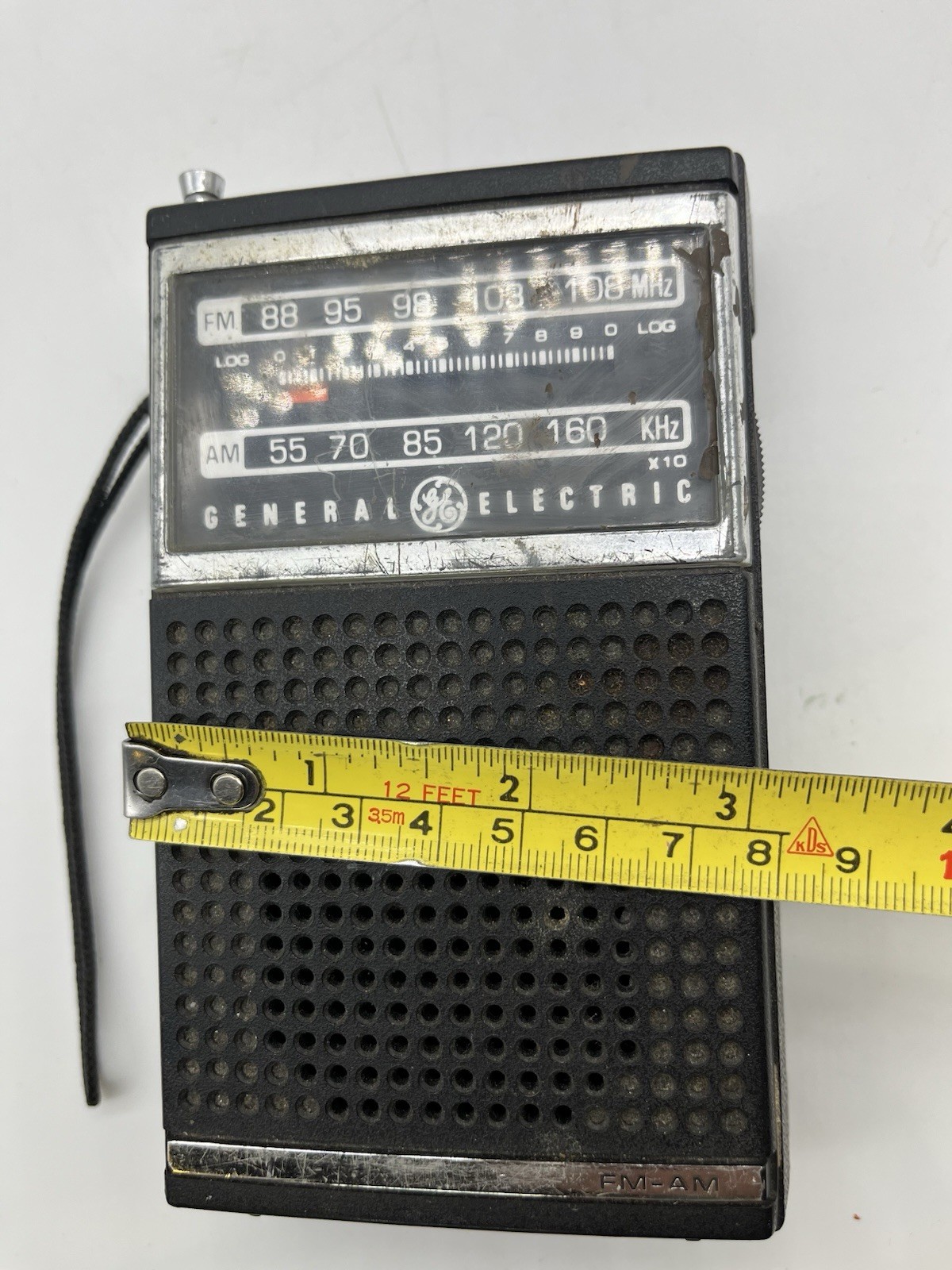 Vtg General Electric Model No. 7-2500C AM/FM Pocket Radio TESTED And Working