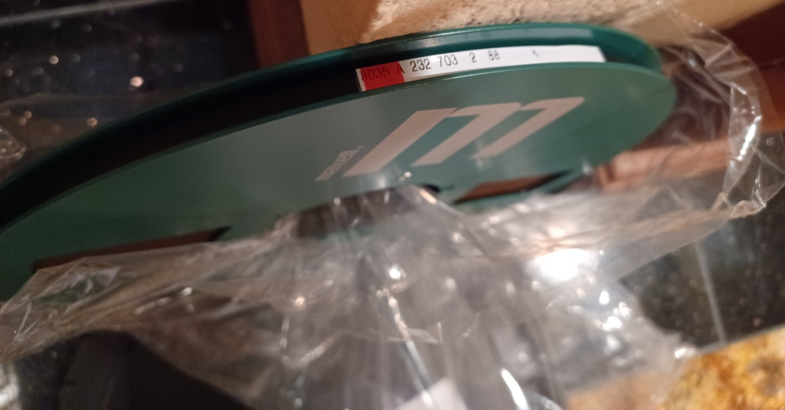 MINT GREEN MAXELL REEL WITH NEW RTM LPR 35 TAPE 3600′ 1/4″ 10.5″ METAL REEL 3M