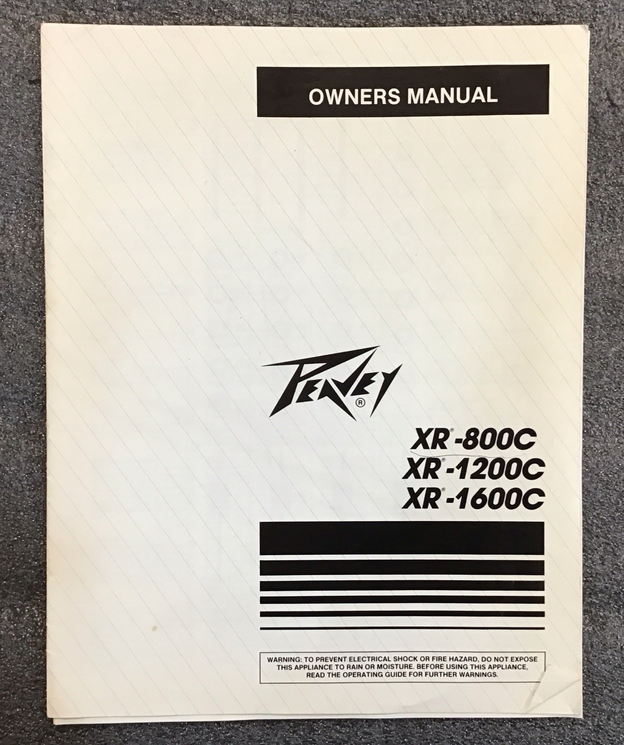 Peavey X-RAY- 800c, 1200c, 1600c Owners Manual