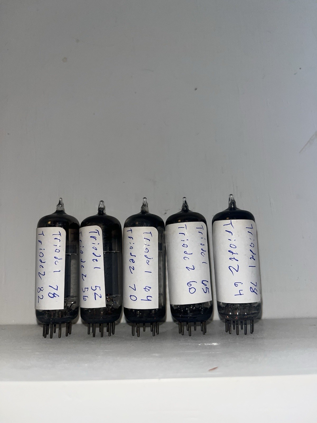 5 Unknown Brand 12BH7A Tubes TV7 Tested Strong See Photos For Details
