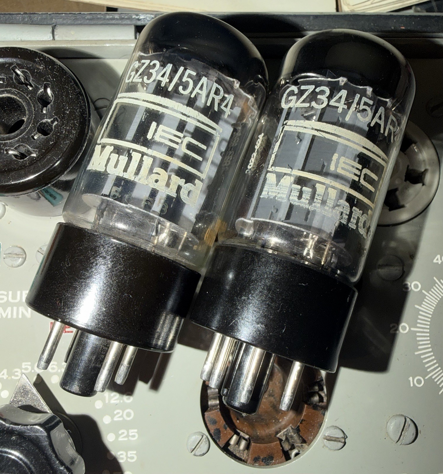 Excellent Mullard f32 Blackburn GZ34 Tube TV7-D/U Tested As NOS Codes B6F1 B6C3