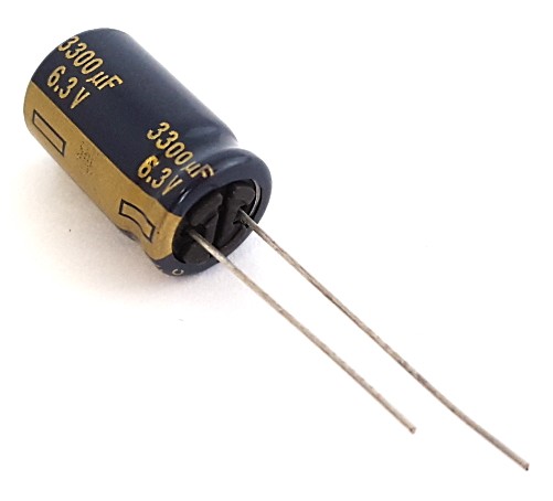 EEUFC0J332 PANASONIC RADIAL ALUMINUM ELECTROLYTIC CAPACITORS 3,300MF 6.3V 105C