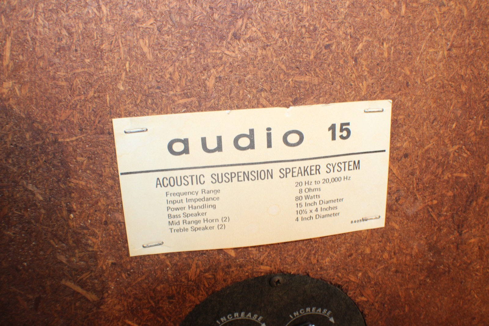RARE! Pair of 1972 Audio 15 Acoustic Suspension Speakers