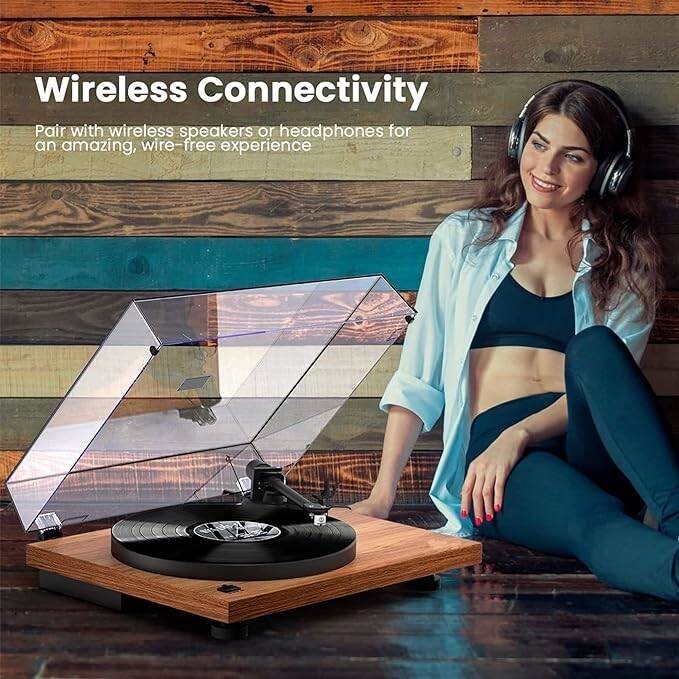 turnable, tocadiscos de vinilo, preamplificador de fono incorporado, transmisión