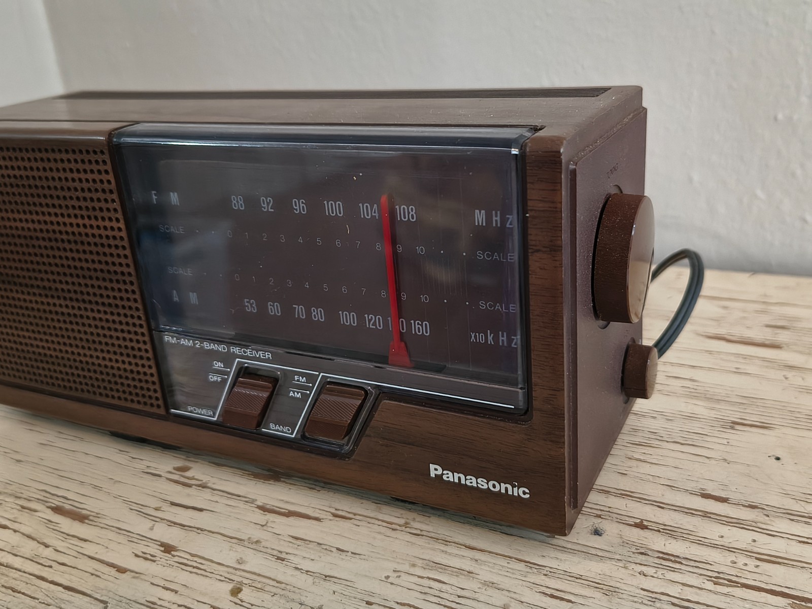 Vintage Panasonic AM FM Radio 1970s Wood Grain
