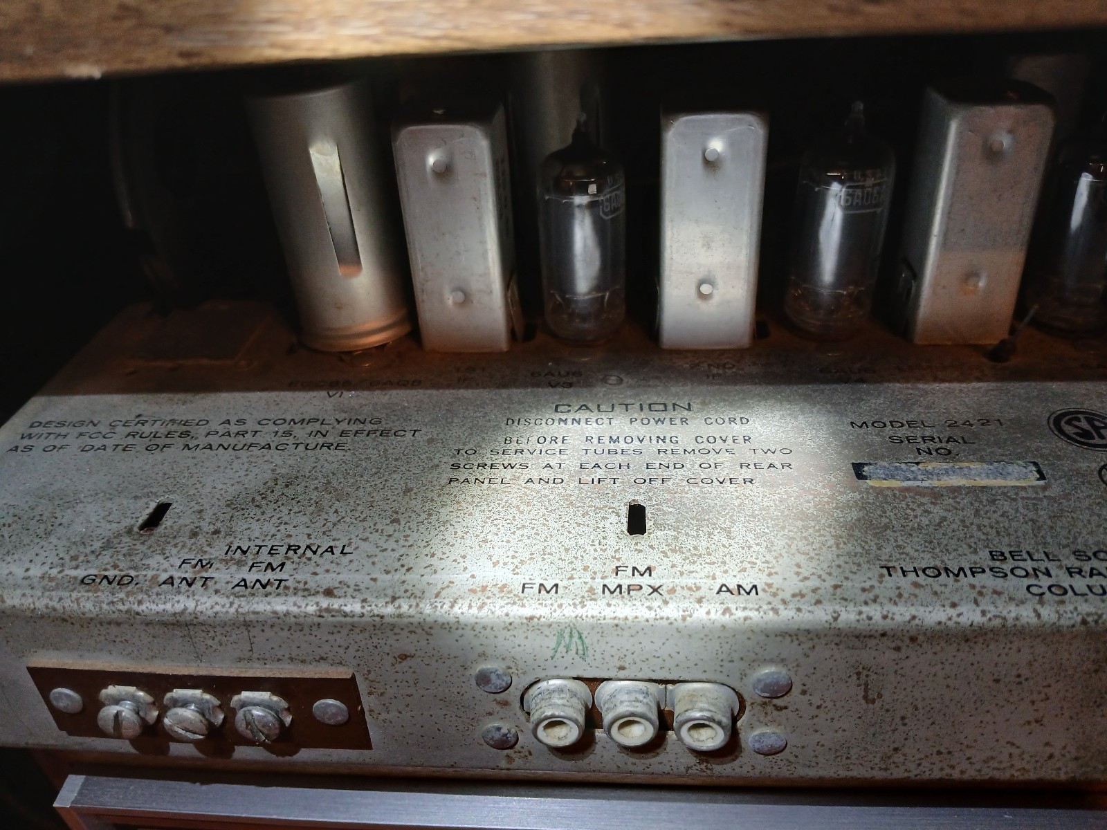 Vintage Bell 2421 AM FM Tube Tuner – AS IS – FM WORKING – SEE VIDEO & READ