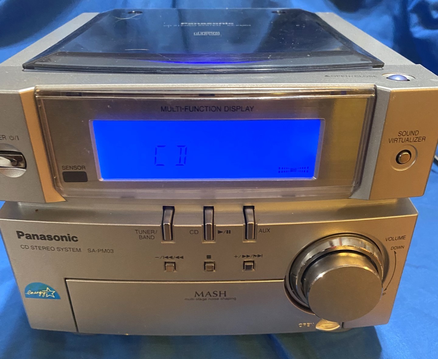 Panasonic AM/FM CD Stereo System SA-PM03 Cleaned/Inspected/TESTED Works Perfect