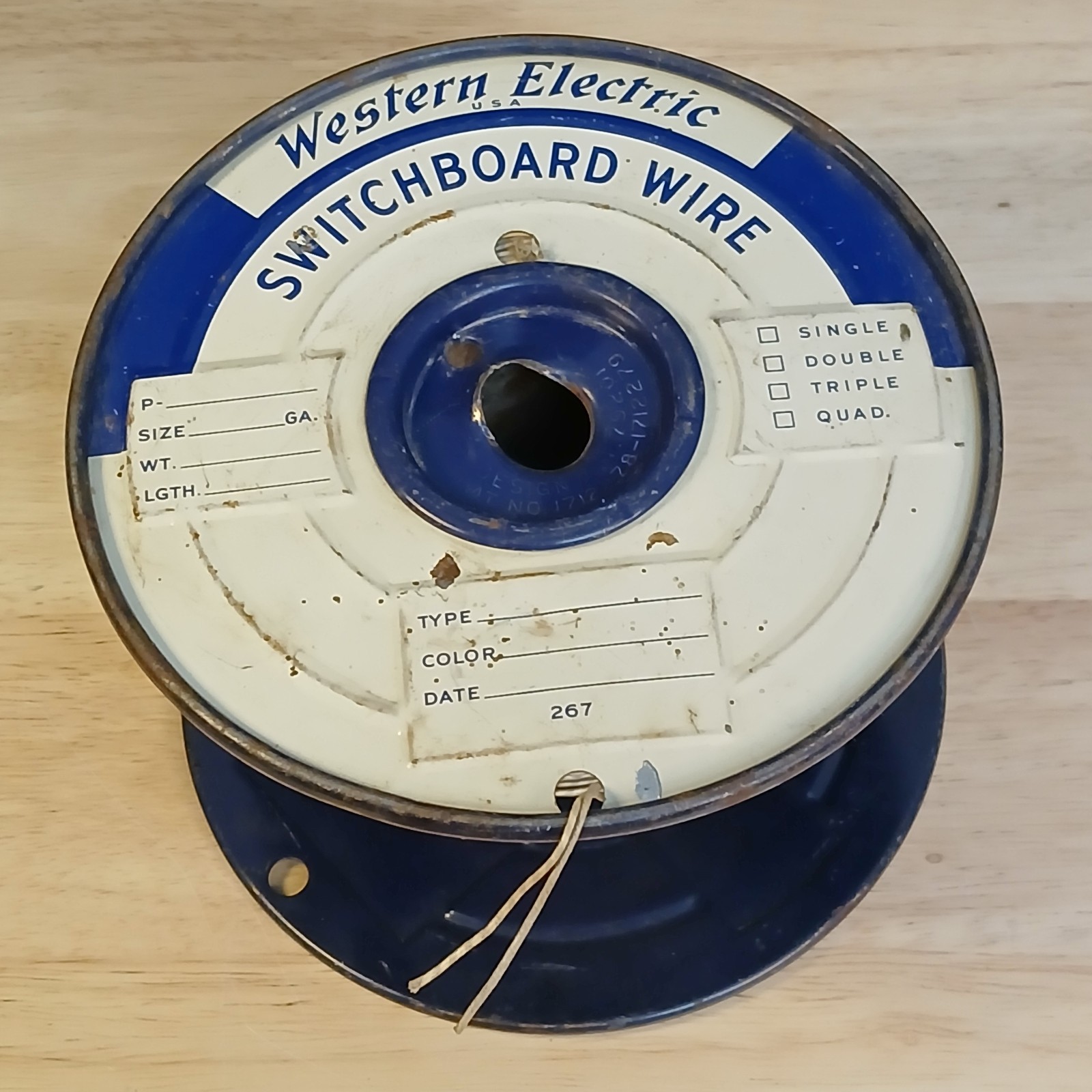 Partial Roll Western Electric 22 Gauge Cloth Covered Wire Double Strand 2 Colors