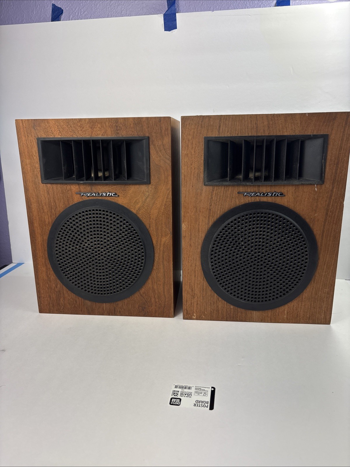 VINTAGE 70s Radio Shack Realistic Minimus-5 Tandy Wood Bookshelf Speaker 40-255B
