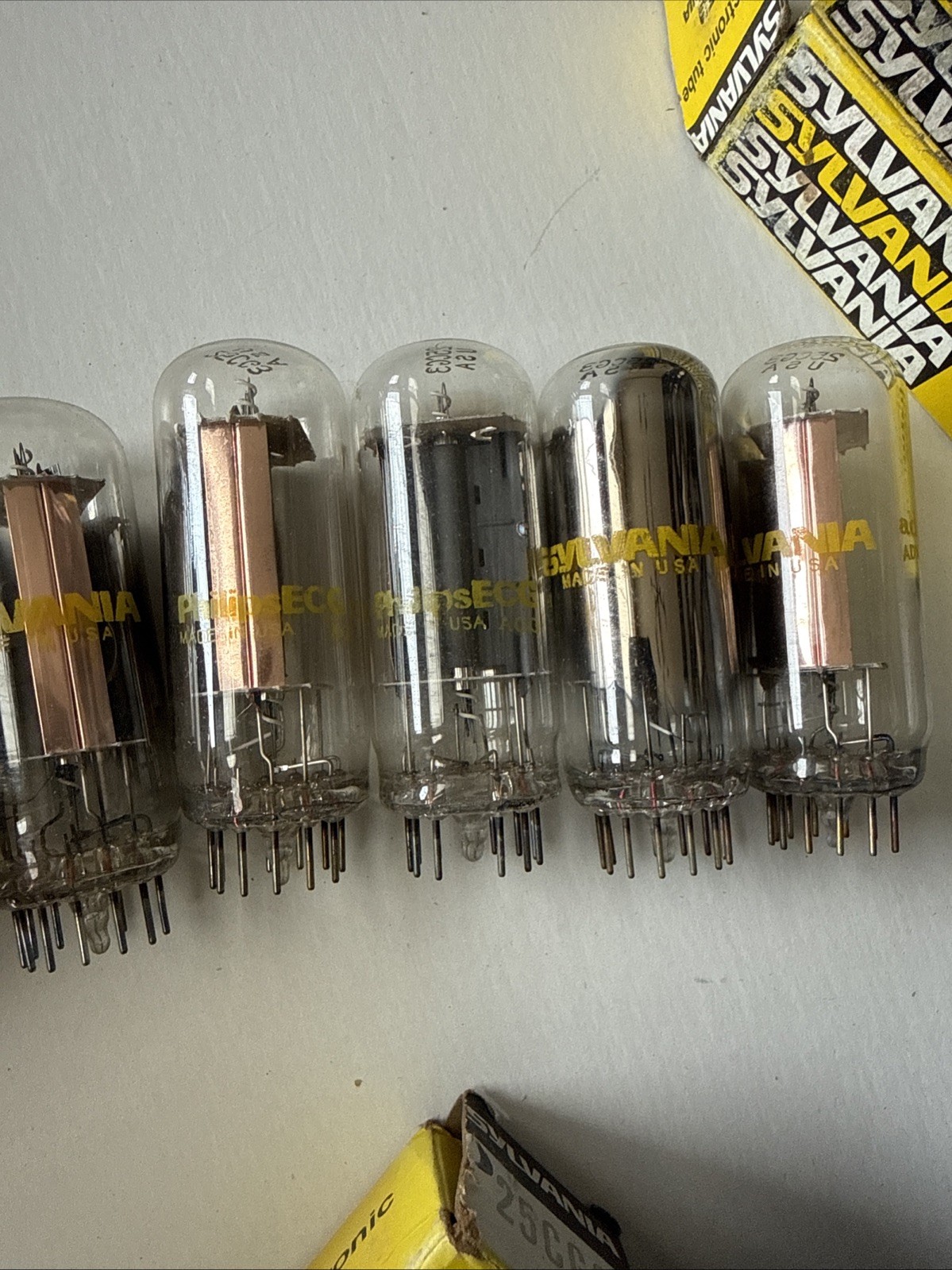 Lot Of 5: SYLVANIA Philips NOS 25CG3 Vacuum Tube Tu8