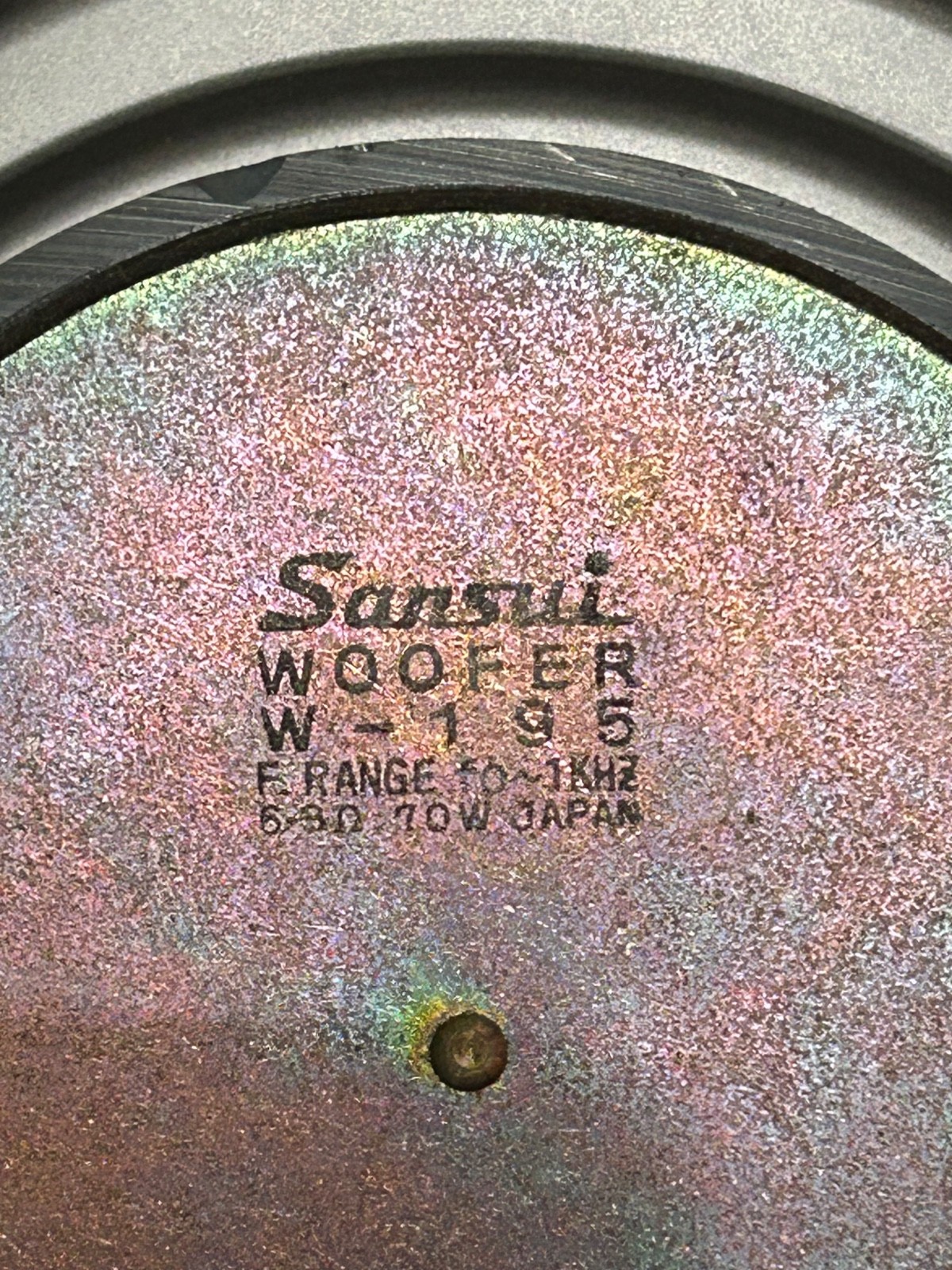 Vintage Sansui W-195 Woofer from SP-X8700 Speaker System, 70 Watts, Japan