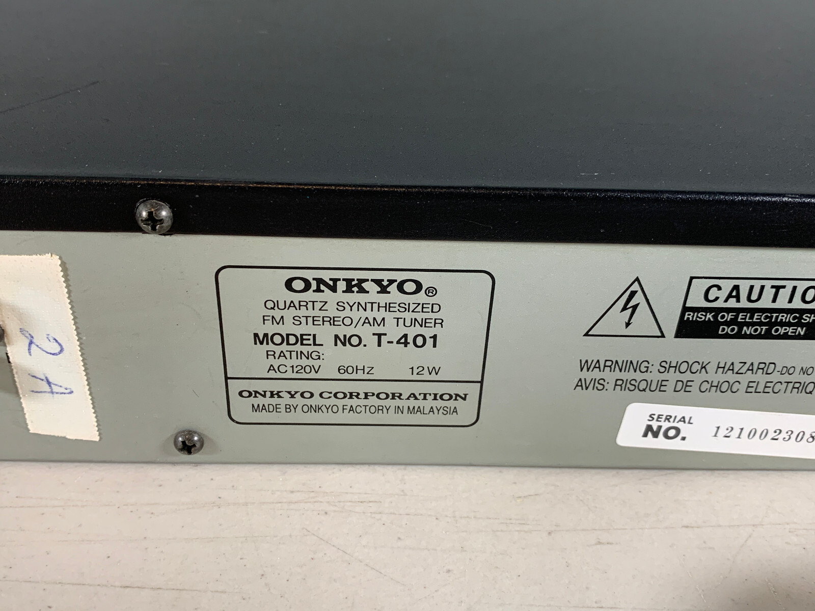 READ Warp Buttons Tested WORKS Onkyo T-401 Quartz Synthesized FM Stereo AM Tuner