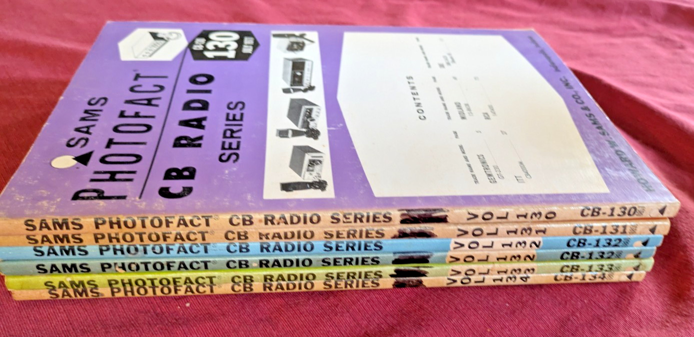Howard W Sams Photofact CB Radio Series Manuals Lot CB-130 131 132 132 133 134 1