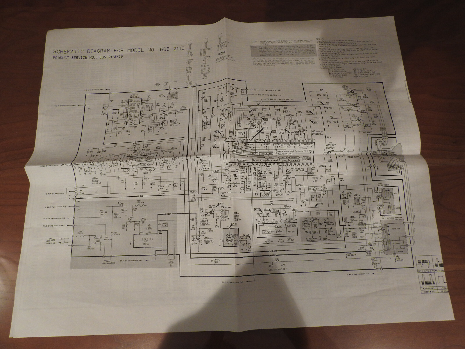 Vintage J.C.Penney Color Television 685-2113 Owner’s Manual, Schematic Diagram++