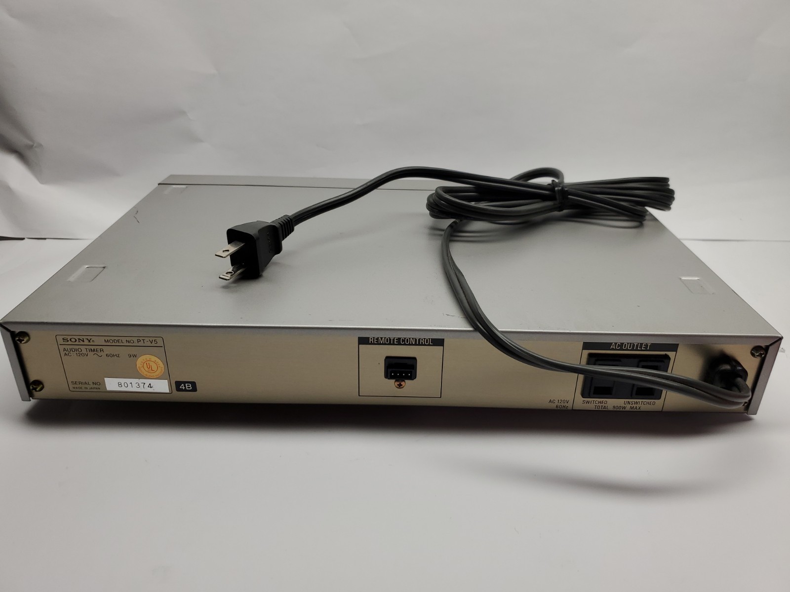Sony Model PT-V5 Audio Program Timer Silver Face