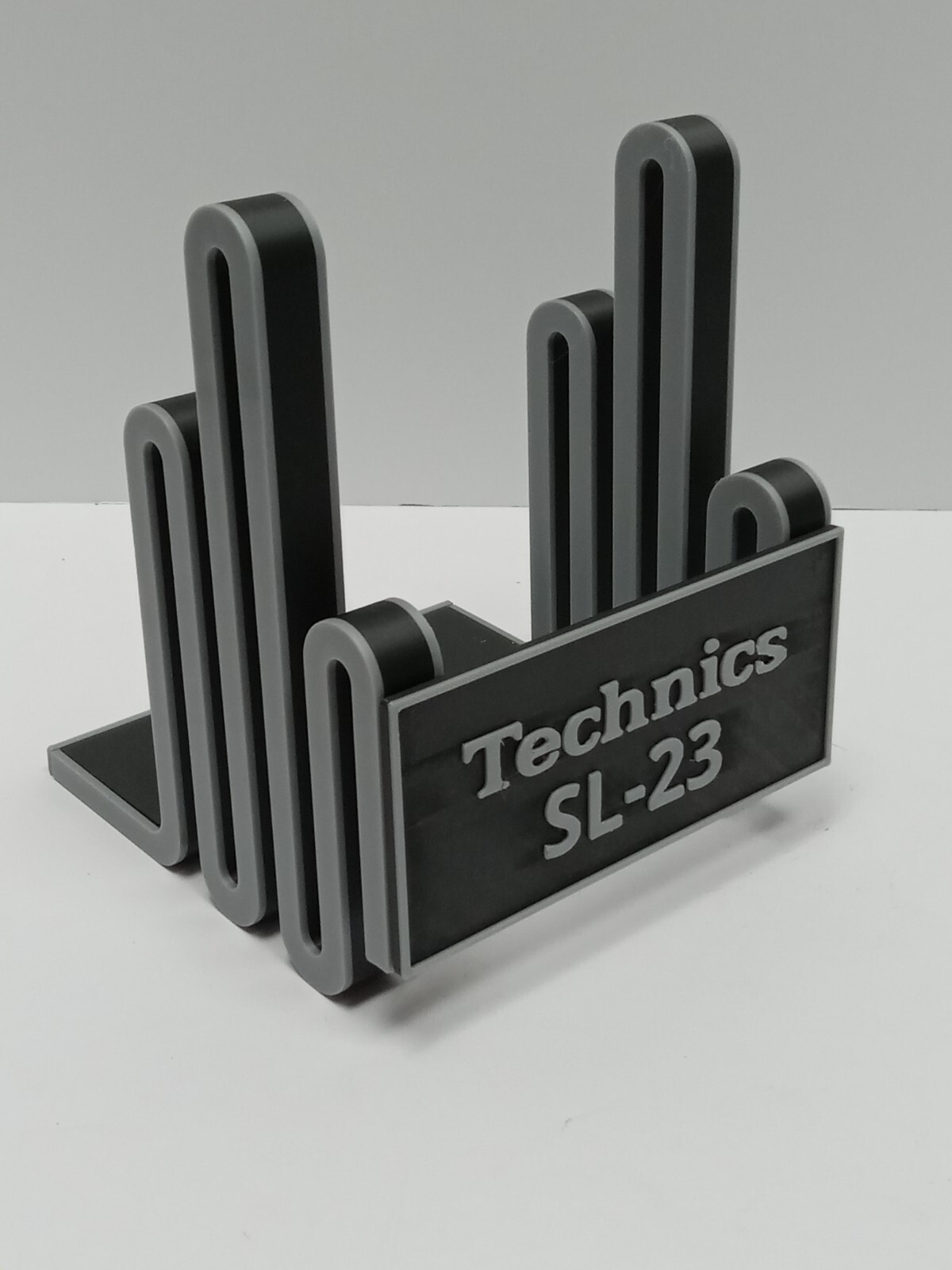 Technics SL-BD20 Turntable Record Display Stand – Upgraded Gray & Black Holder