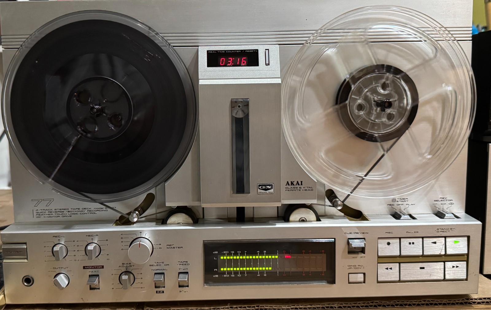 Akai GX-77 Reel to Reel Tape Deck – Serviced, New Belts, Working, AS-IS