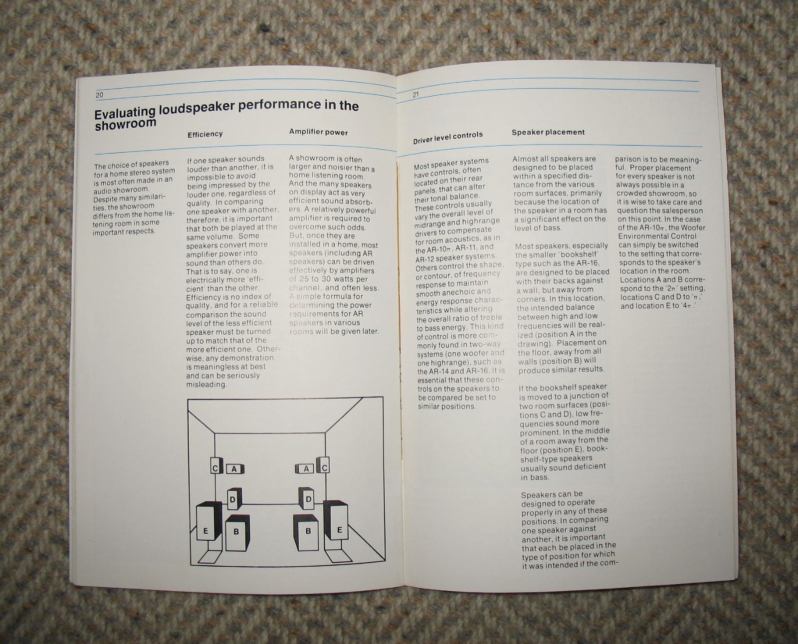 Rare AR3a Loudspeaker Manual, Warranty Card & Envelope 1973 + Loudspeaker Guide