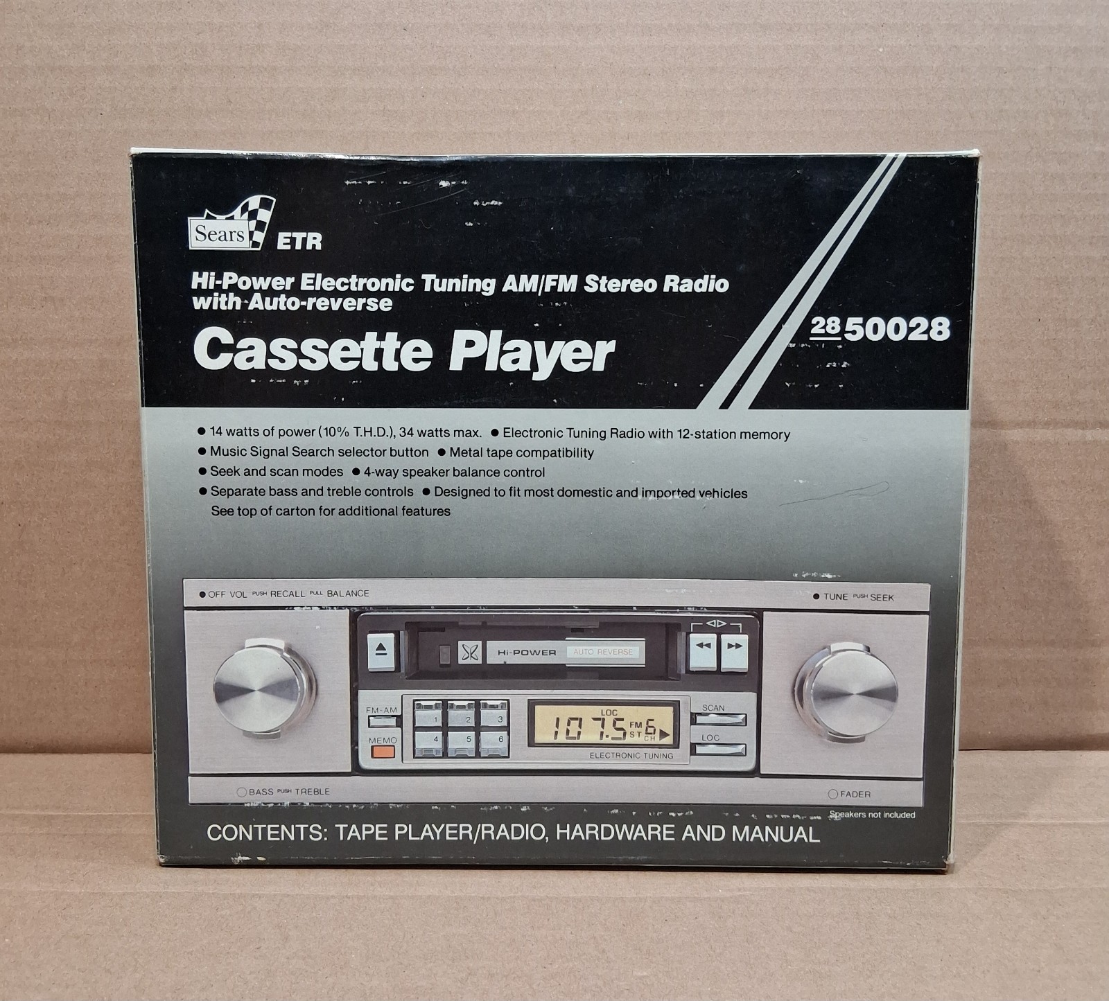 Vintage Sears Roebuck AM/FM Car Radio In Original Box