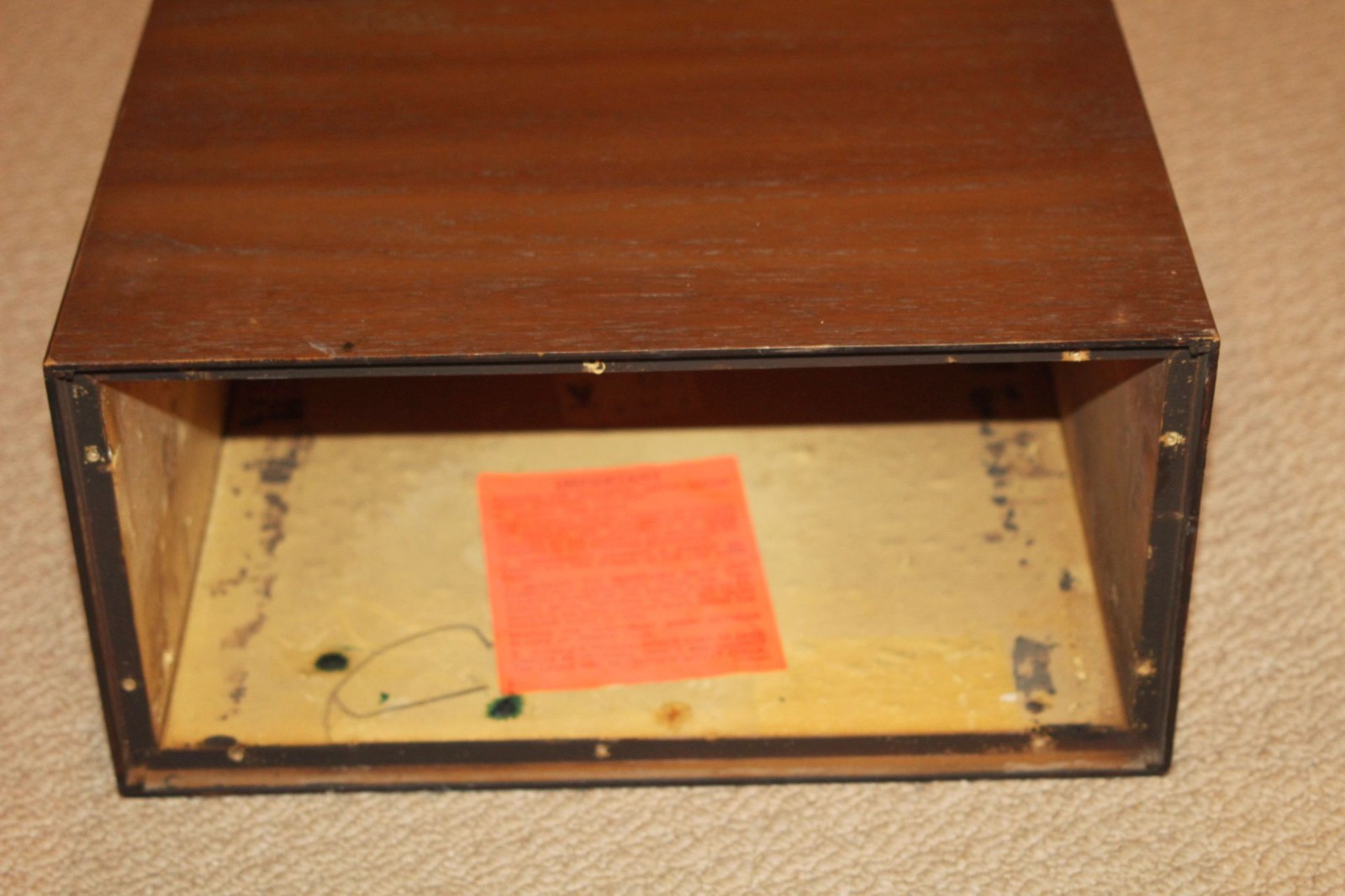Vintage G.E. Wood Grain Receiver Amp Part – Original Case Housing 14.25 x 12.75″