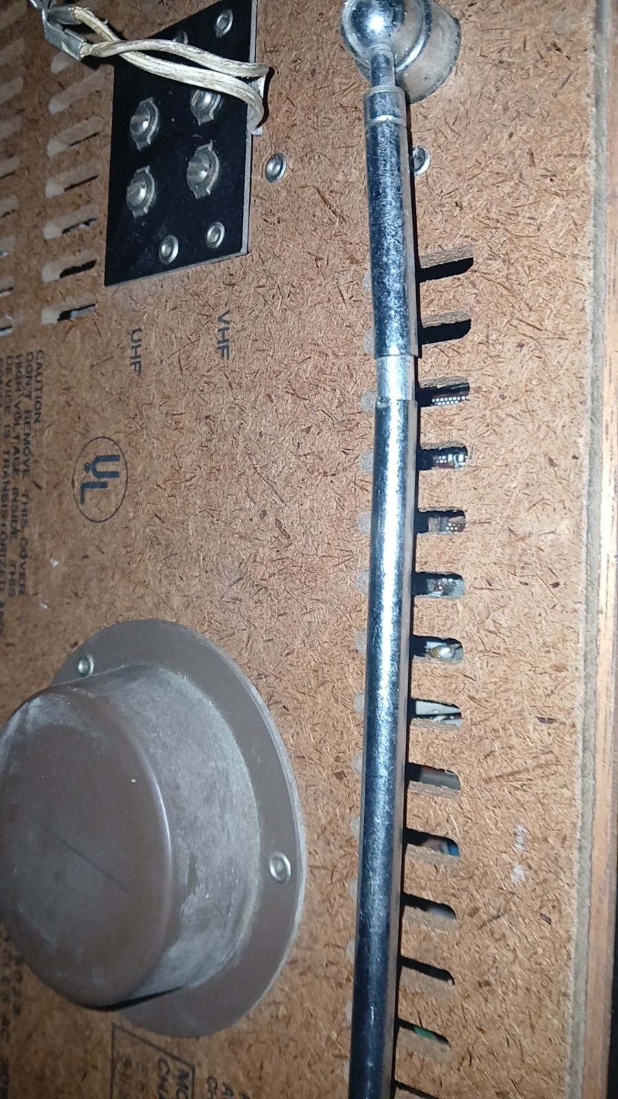 Vintage Sears AMFM Clock Radio Combo Built-in 8 Black and White TV Tested Works