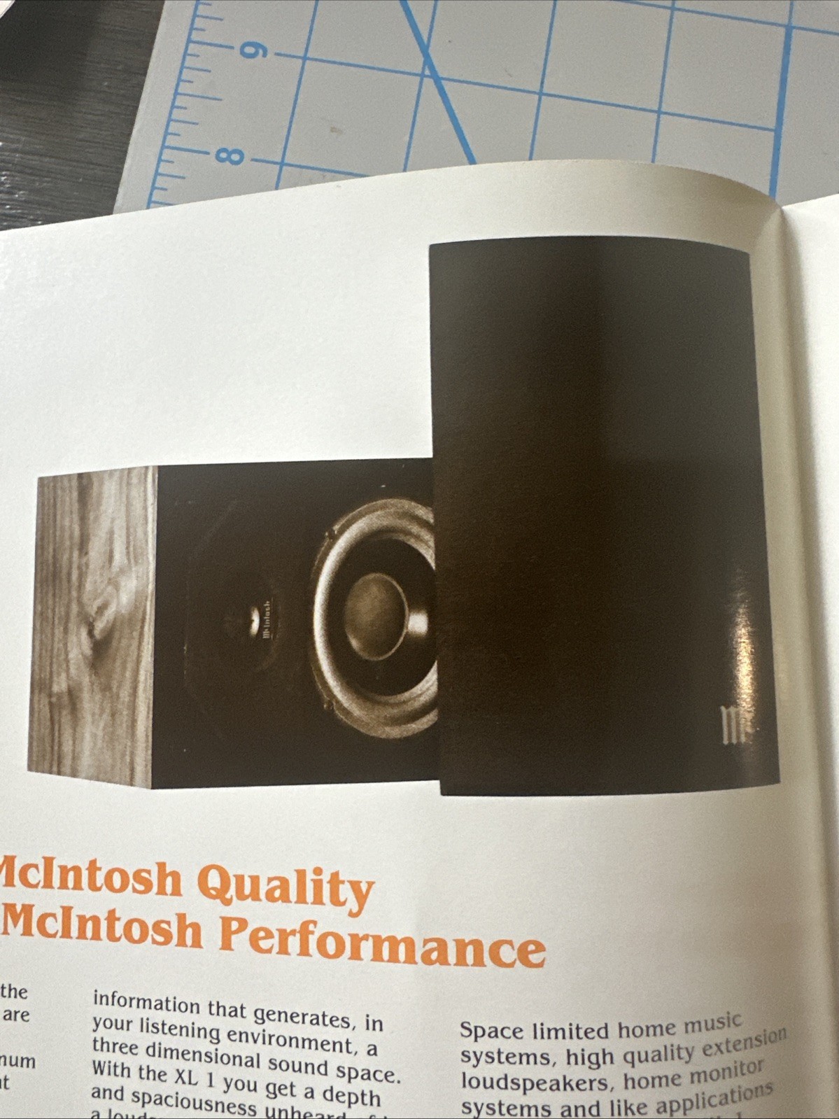 McIntosh XL1 Loudspeaker ORIGINAL DEALER SPEC Color Brochure