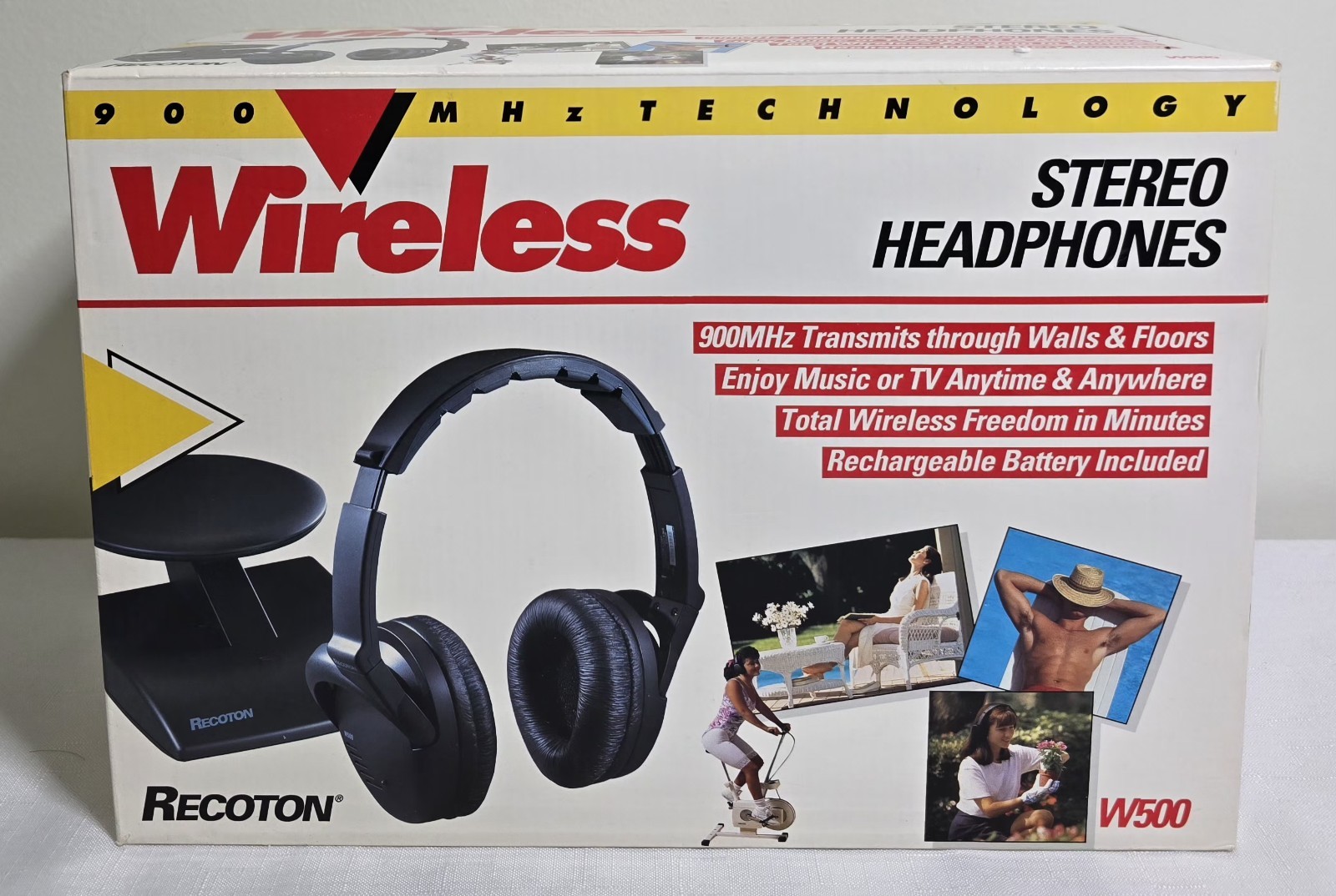 Vintage 1996 Recoton W500 Wireless Stereo Headphones New, never used