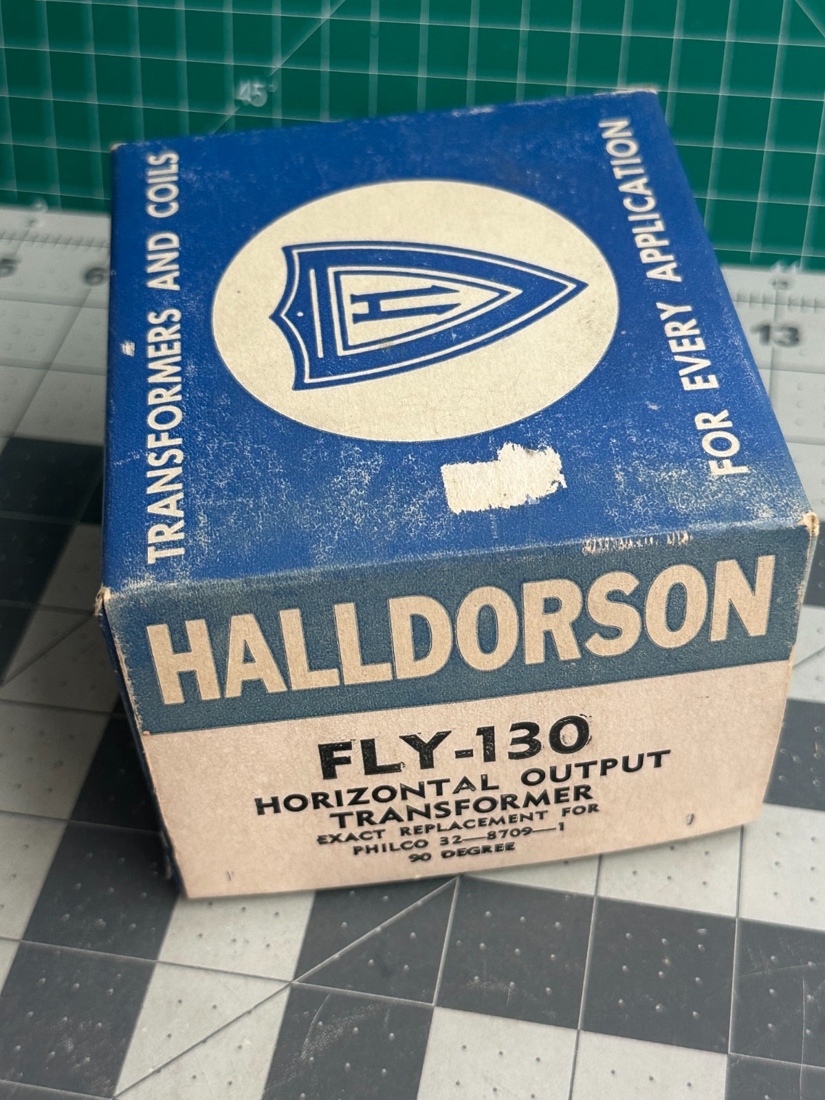 VINTAGE Halldorson Fly-130 Power Horizontal Output Transformer Philco 90-deg
