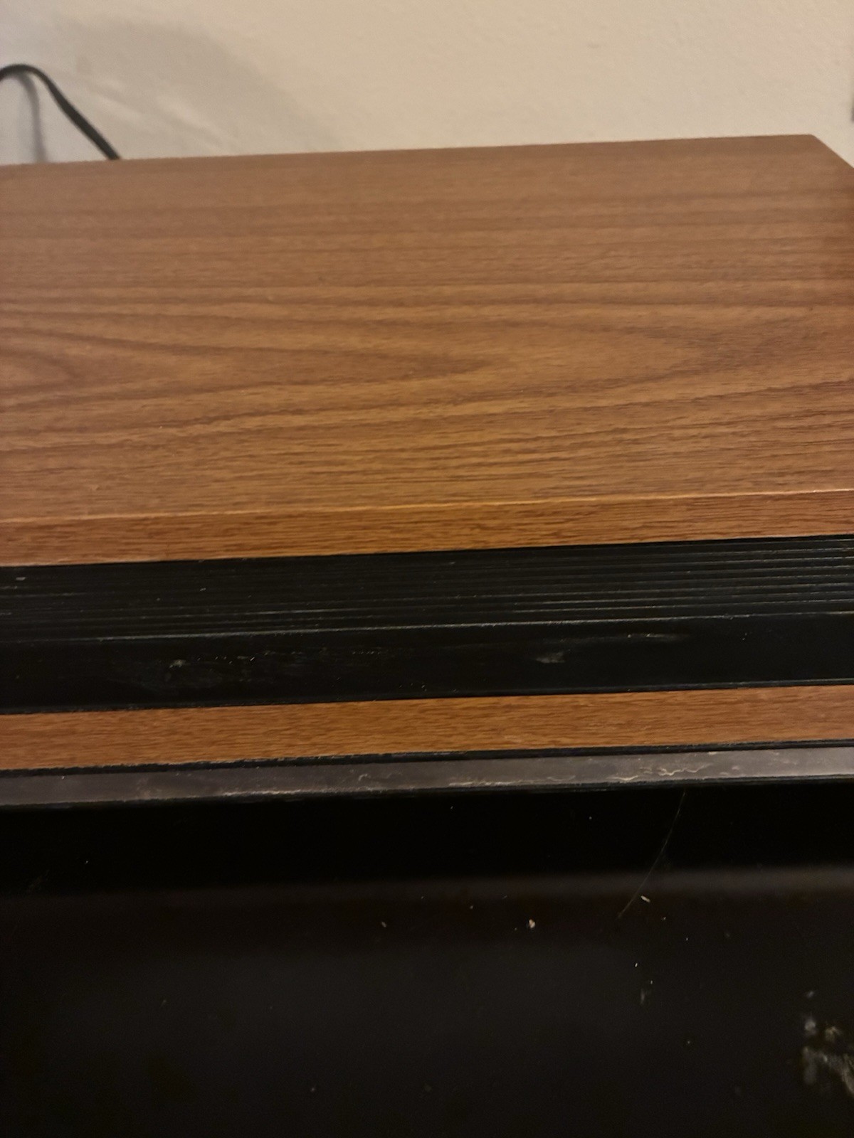 Vintage Audio Cassette Storage Holder Wood Look One Drawer Cabinet Holds 30