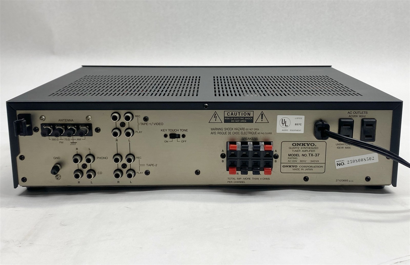 Vintage Onkyo TX-37 Quartz Synthesized Tuner AM/FM Stereo Amplifier Receiver