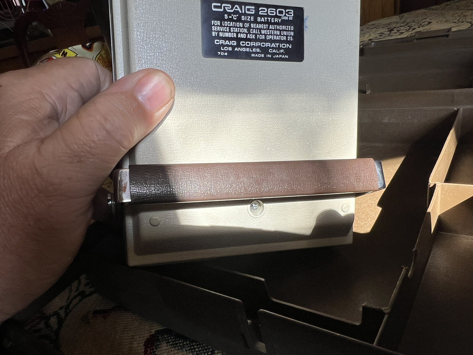 REMARKABLY CLEAN CRAIG 2603 TAPE RECORDER IN TRAVEL CASE