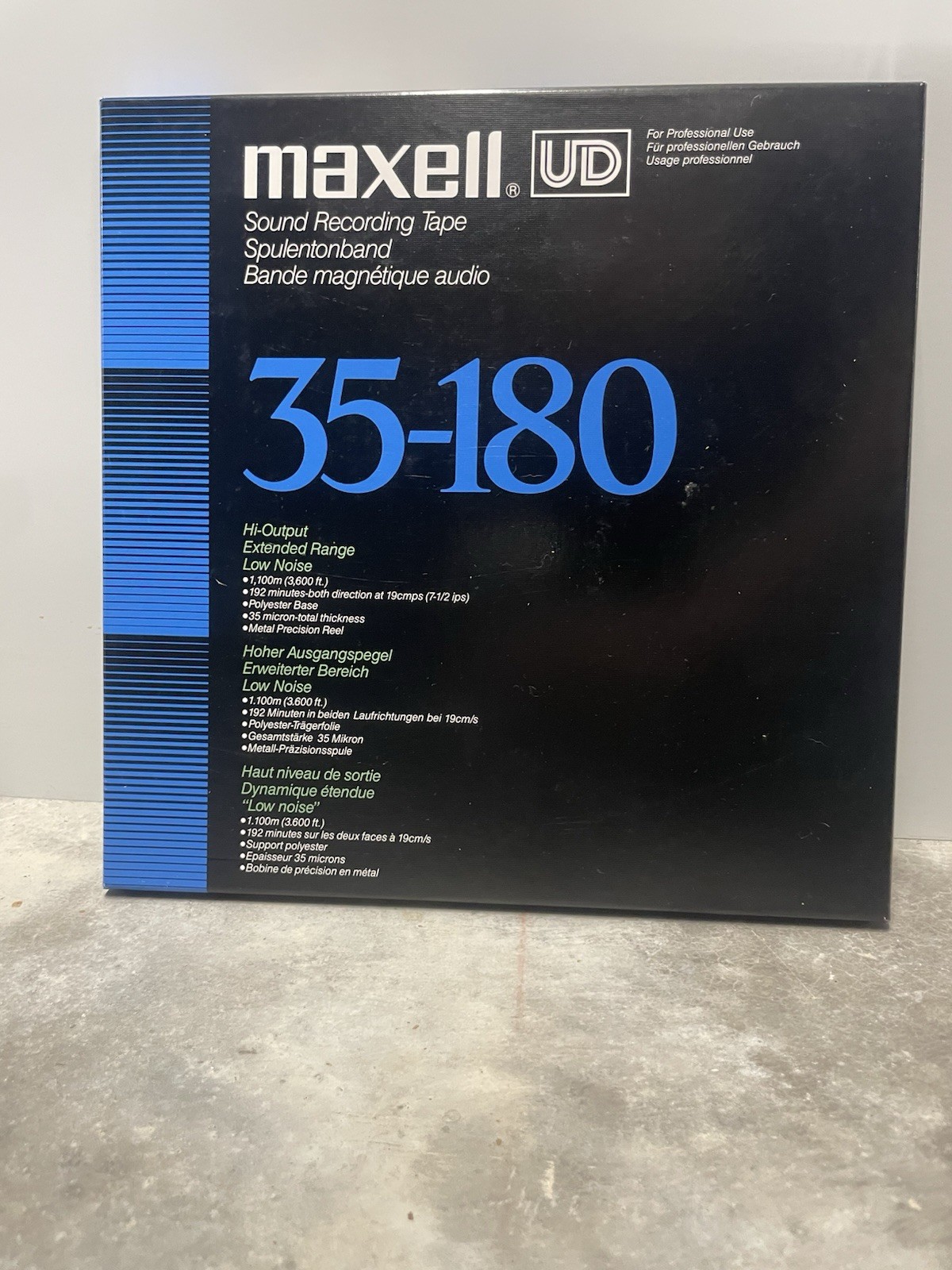 Maxell UD 35-180 N Reel to Reel Tape 10.5 inch NAB Metal Reel Vintage HiFi Audio