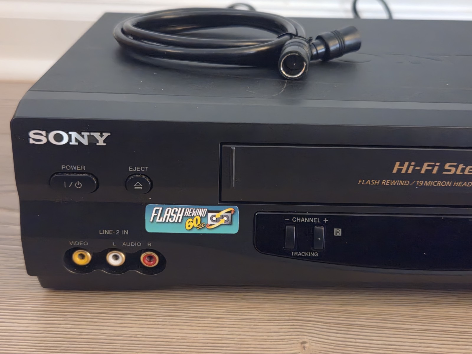 Sony SLV-N55 Hi-Fi Stereo VHS VCR Video Cassette Recorder /w Remote Tested *Read