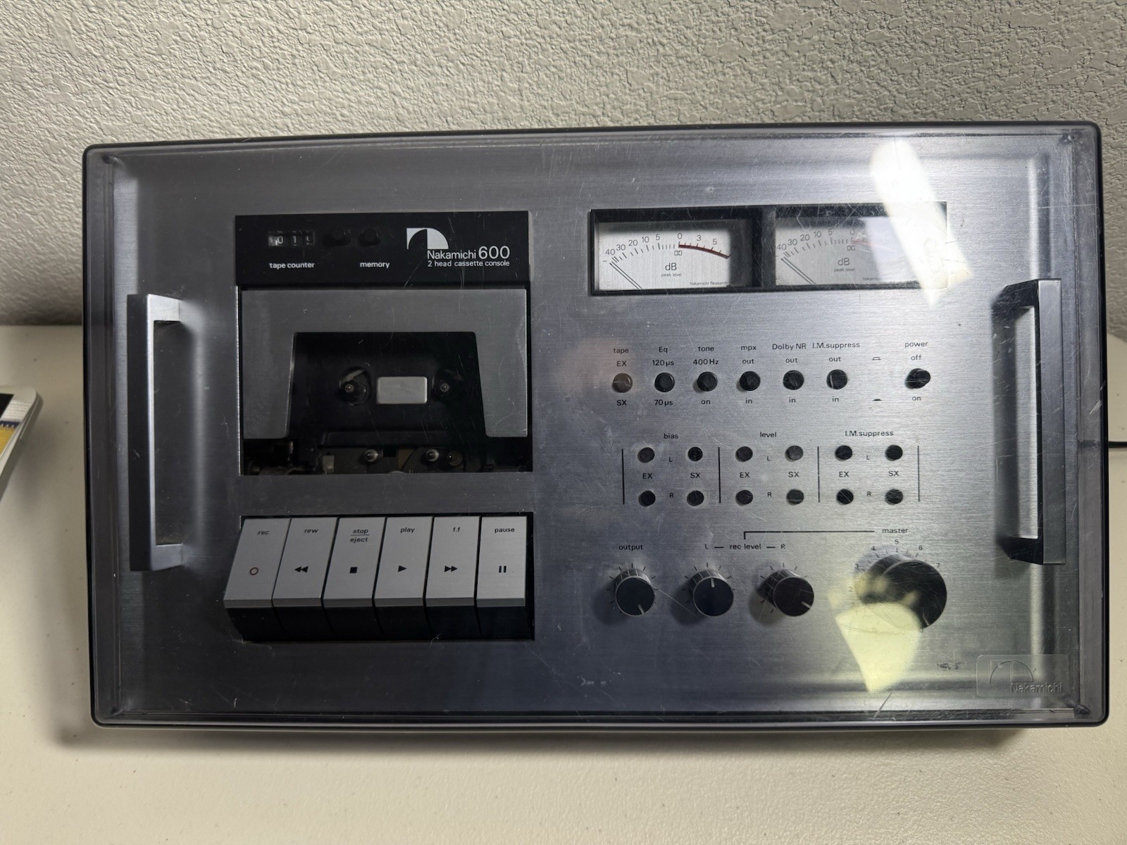 Nakimichi 600 2 Head Cassette Console Silver In Wood Case (Untested)