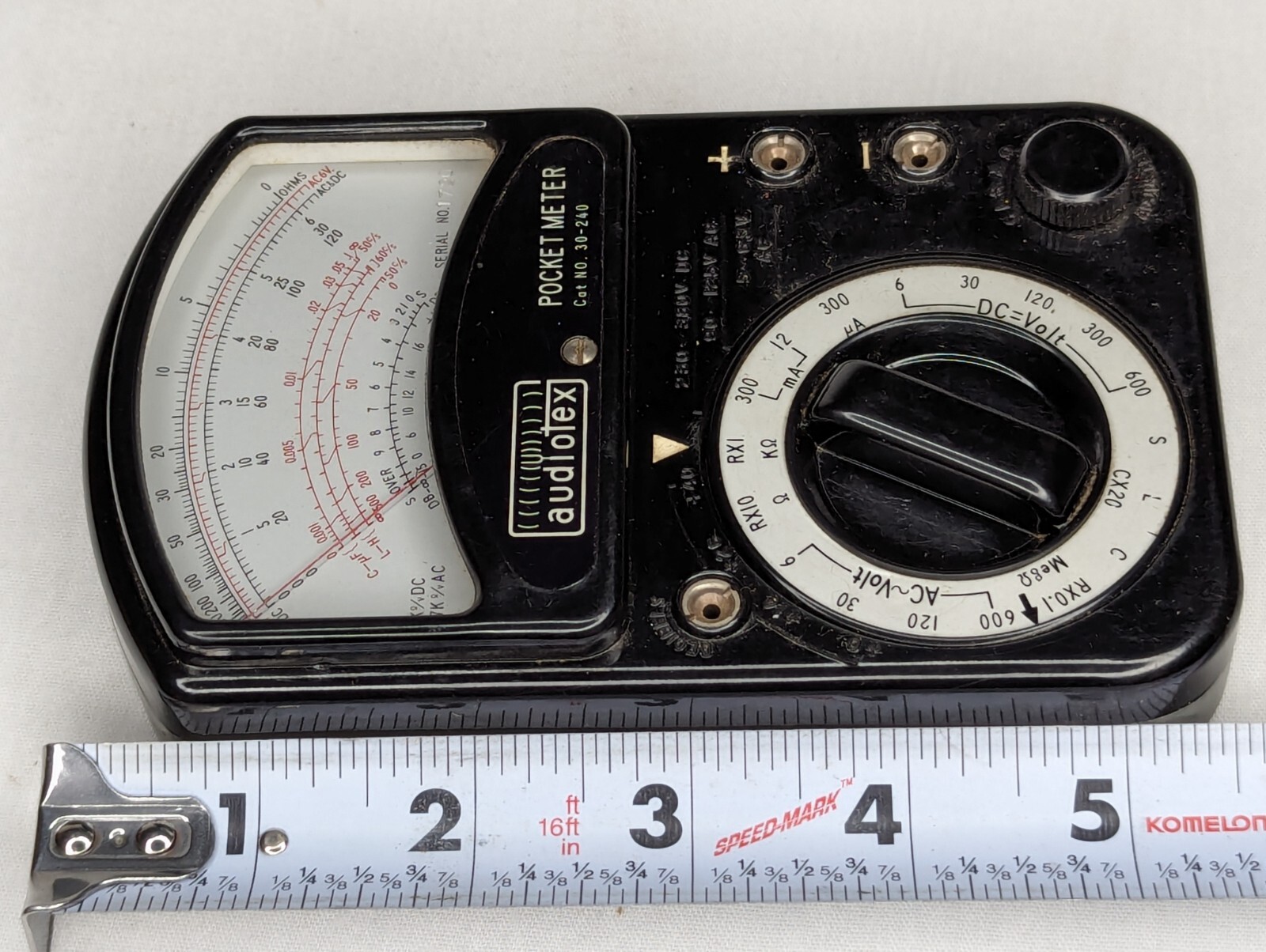 Vintage Audiotex All Purpose Test Pocket Meter 30-240 w/ Probes Japan – Untested