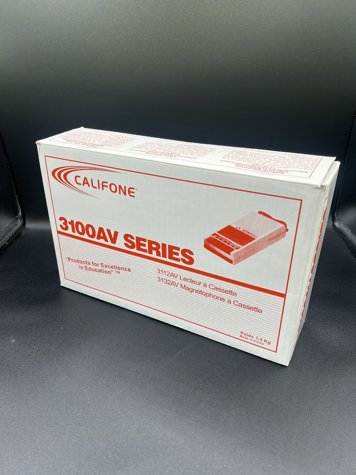 Califone Cassette Tape Player / Recorder 3132AV with Box 120V Working NEW!