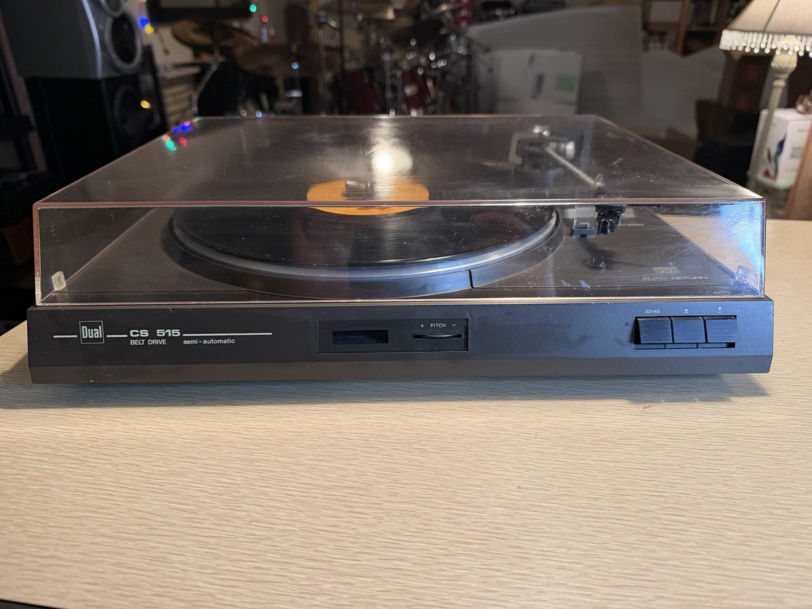 DUAL CS 515 Turntable Black with D71EE Cartridge in good condition Serviced Rare