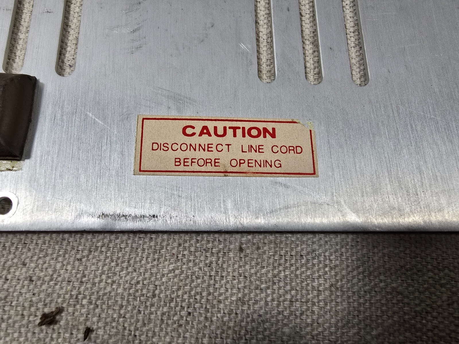 Heathkit AR-1515 Receiver Parts – Aluminum Case Bottom Panel (Smaller One)