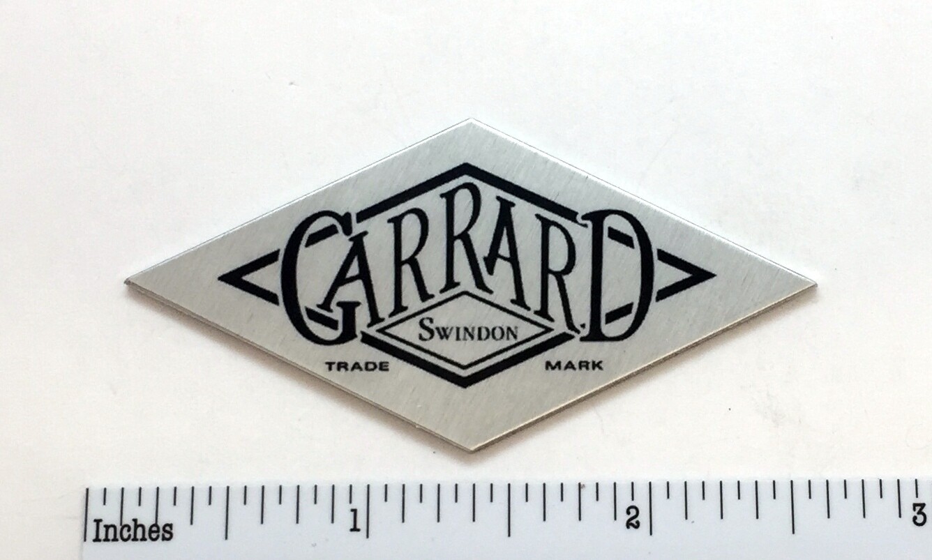 Garrard Swindon Badge Logo for Turntable Base Plinth – Custom Made Aluminum