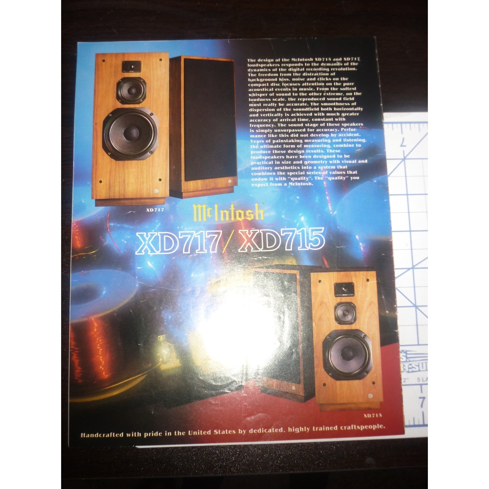 Vintage McIntosh XD717 XD715 Speaker Audio Equipment Brochure Catalog Spec Sheet