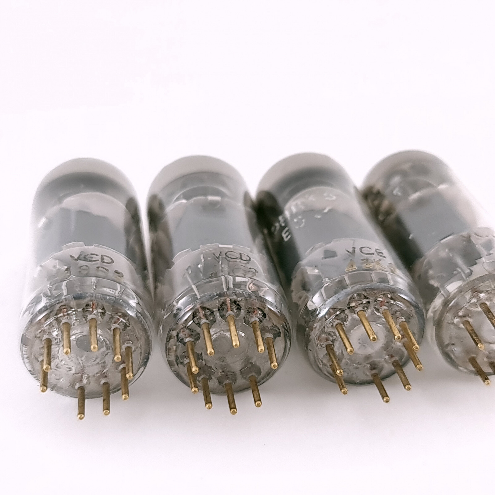 4 X E80F TUBE. 1960s PHILIPS PROD. GOLD PIN. MATCHED TRIO. 57. CH167