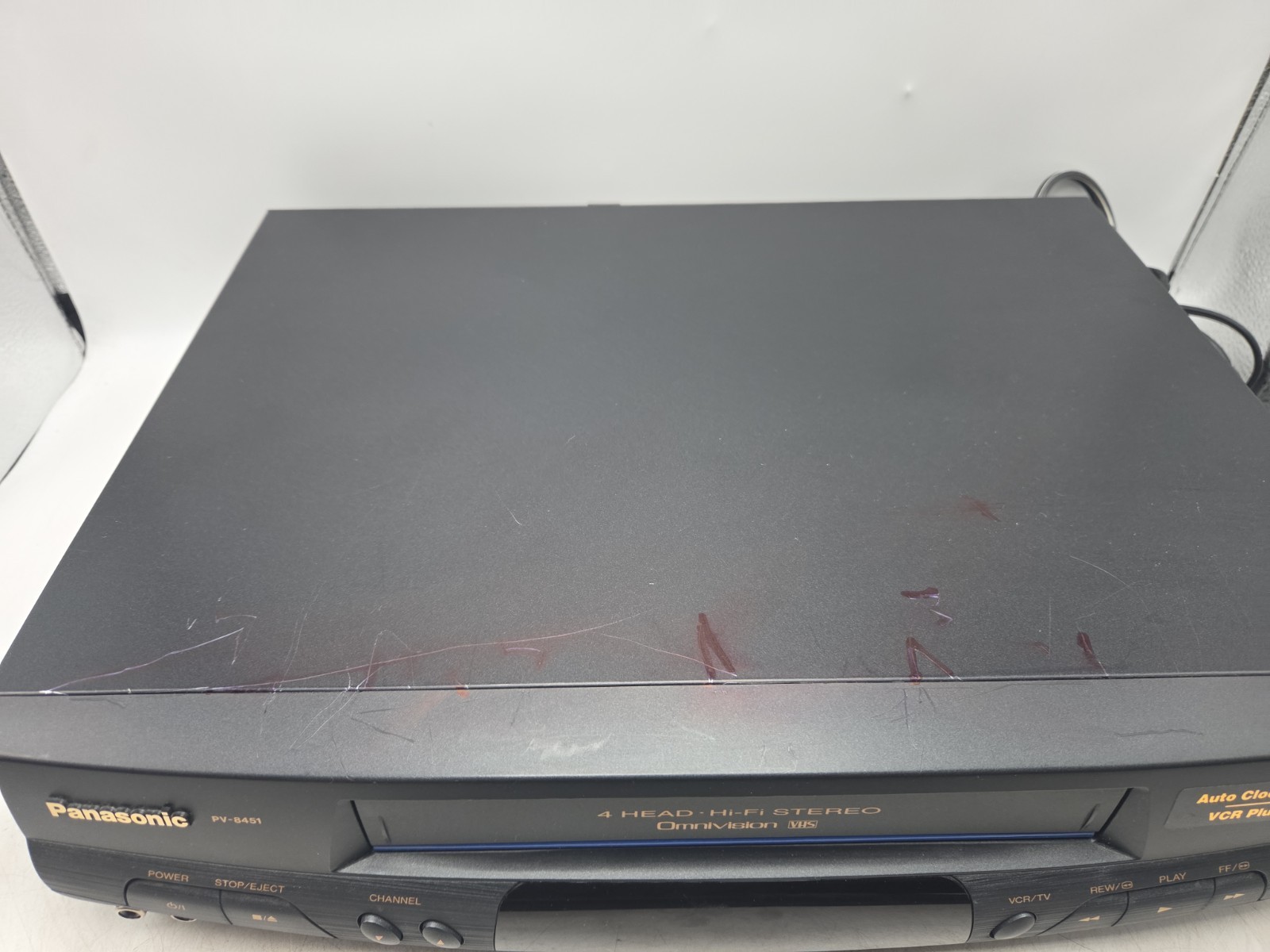 Panasonic PV-8451 Blue Line Omnivision HiFi VCR Plus+ 4-Head VHS & Remote Tested