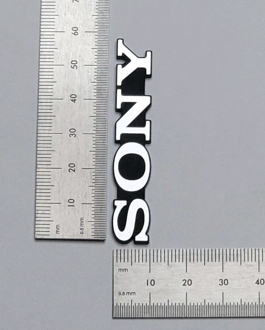 SONY KV-30HS420 Badge Logo Emblem Label Custom Incised Acrylic With Adhesive