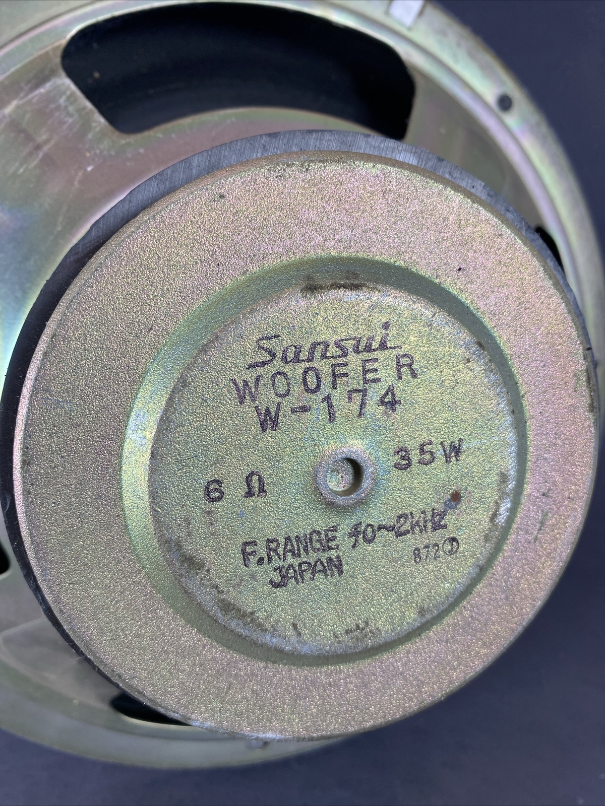 SANSUI W-174 Woofer Speaker 10″ SUBWOOFER 6 Ohms 35 Watt – Tested