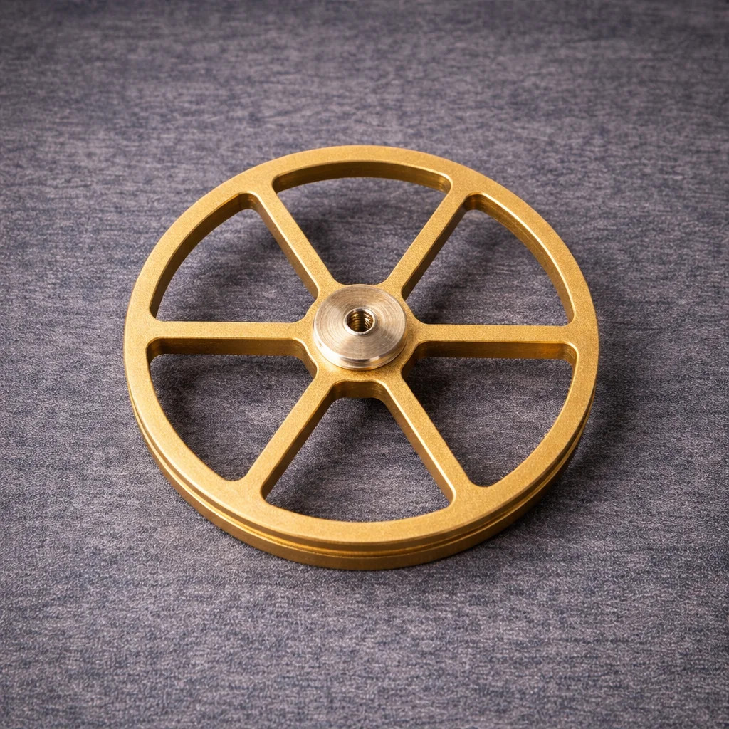 Brass Idler Wheel Drive Component for Lenco L75 / L78 Turntables, Precision Shaf