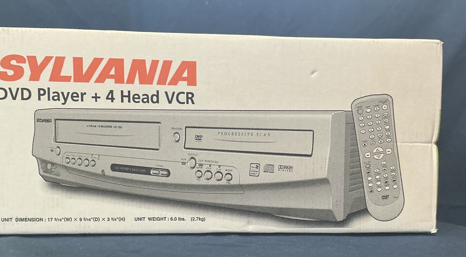 SYLVANIA, DVD + VCR Combo Player 4-Head / Model DVC841G / Sealed