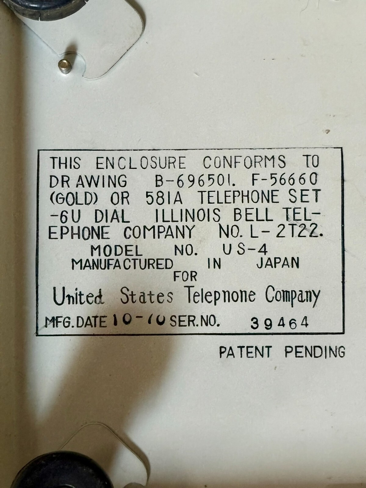 Vintage United States Telephone Company French Style Rotary Phone – Tested